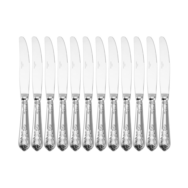 Wallace Hotel Lux 77Piece 18/10 Stainless Steel Flatware Set, Silver
